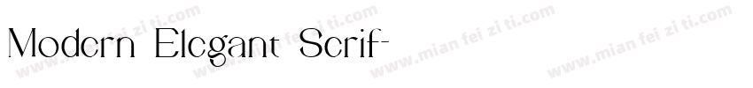 Modern Elegant Serif字体转换